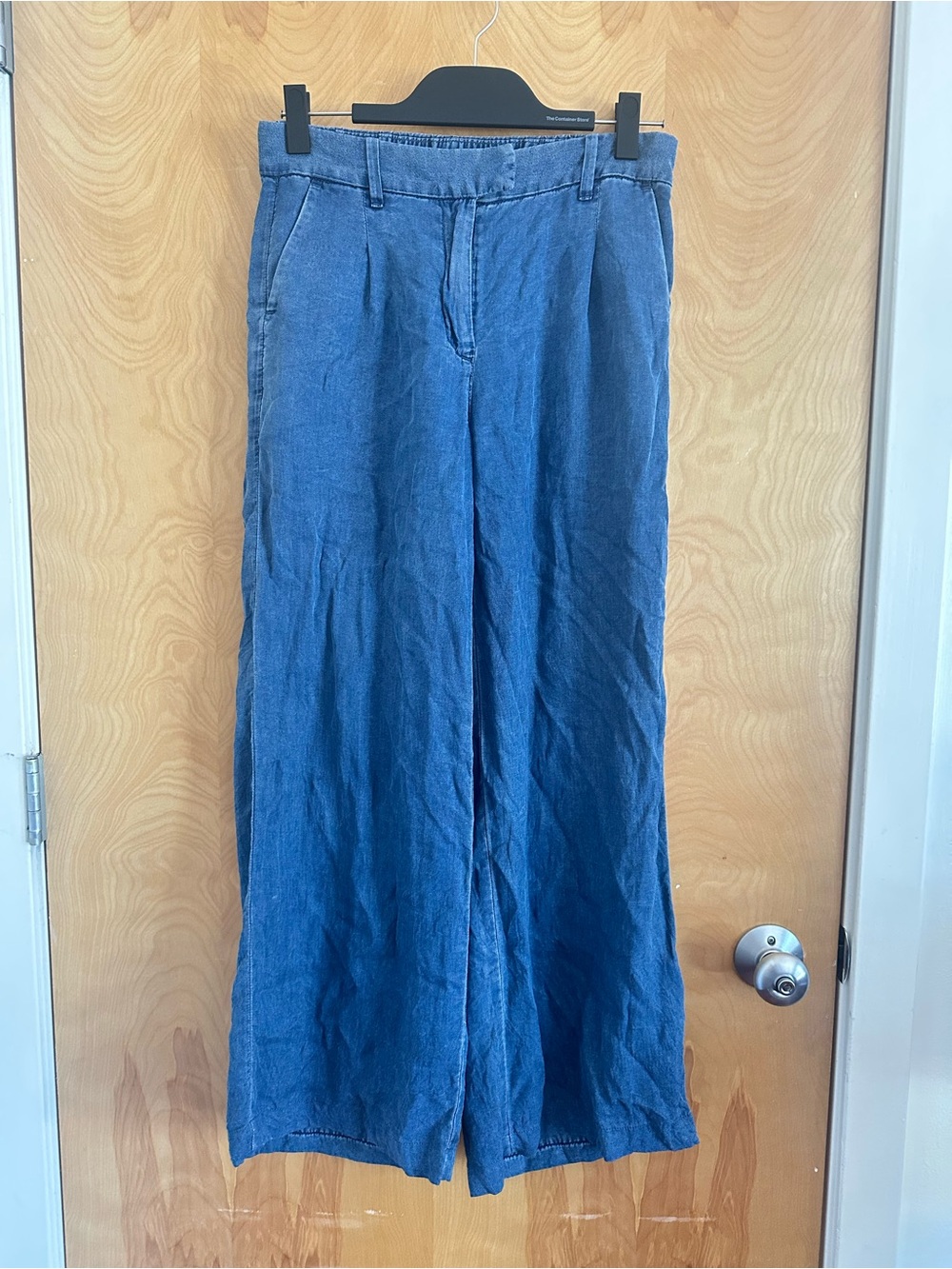 aerie Wide-Leg Chino Pants - Blue